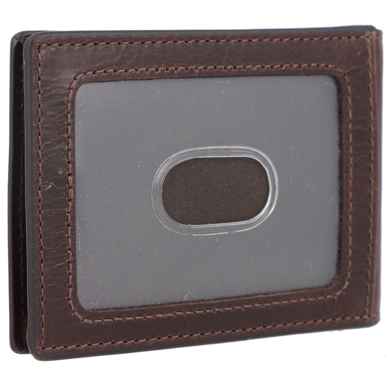 Fossil Derrick Wallet Leather 10 cm Money Clip braun | kup w Bagaze.pl