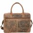  Vintage Briefcase Leather 41 cm Komora na laptopa Model nut brown